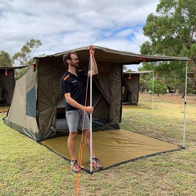 Oztent RV5 Canvas Tent &minus; Front view