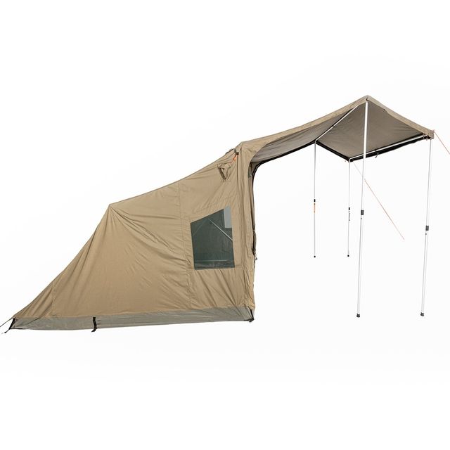 Oztent RV&minus;5 Plus Canvas Touring Tent &minus; More waterproof with curved zip for RV Plus Peaked Side Panels