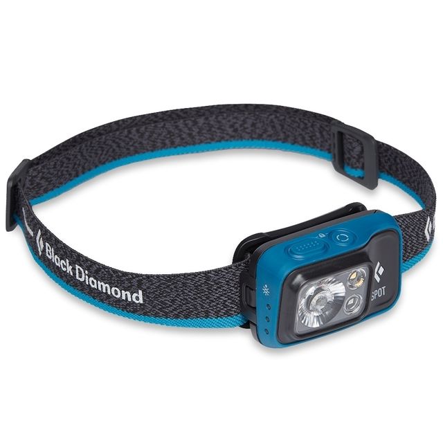 Black Diamond Spot 400 Headlamp Azul &minus; Settings include proximity and distance modes, dimming, strobe, red LED night&minus;vision and lock mode
