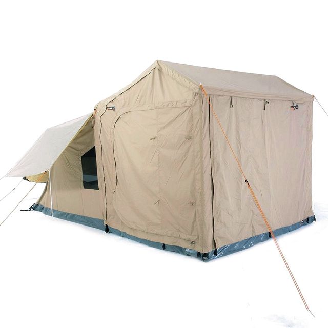 Oztent RX&minus;5 Tent &minus; ModCan material which is completely waterproof, UV resistant, and CPAI&minus;84 flame retardant