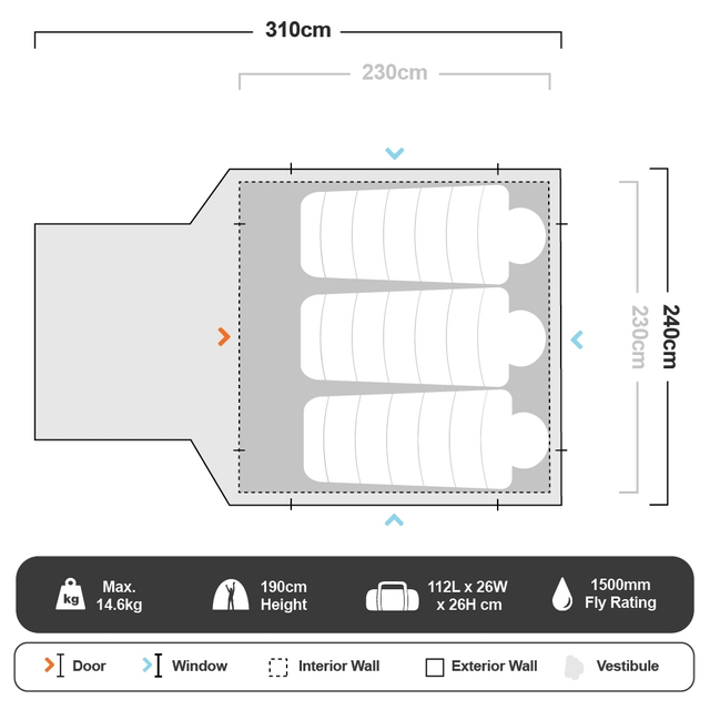 Coleman Instant Up 4P Gold Evo Tent