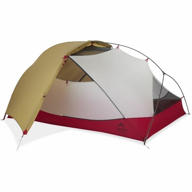 MSR Hubba Hubba 2 Tent &minus; Mesh and solid fabric constructed of a durable nylon and silicone blend