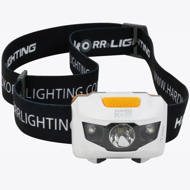 Hard Korr 145 Lumen Head Torch &minus; Spot flood and strobe/SOS settings and multiple brightness options