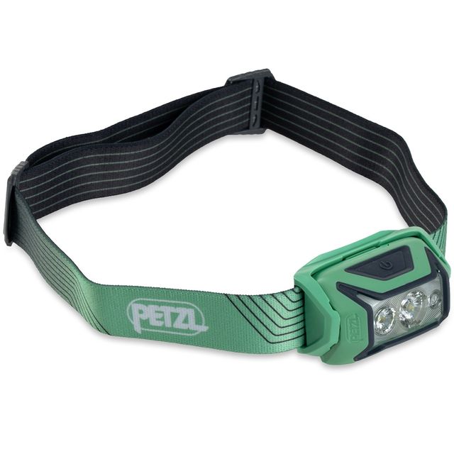 Petzl Actik 450 Headlamp Green &minus; Powerful, easy&minus;to&minus;use 450&minus;lumen headlamp with red lighting