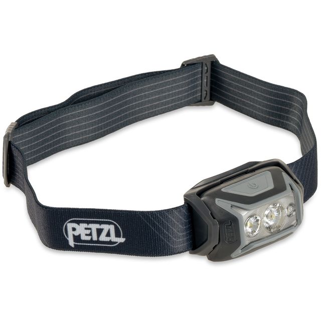 Petzl Actik 450 Headlamp Gray &minus; Powerful, easy&minus;to&minus;use 450&minus;lumen headlamp with red lighting