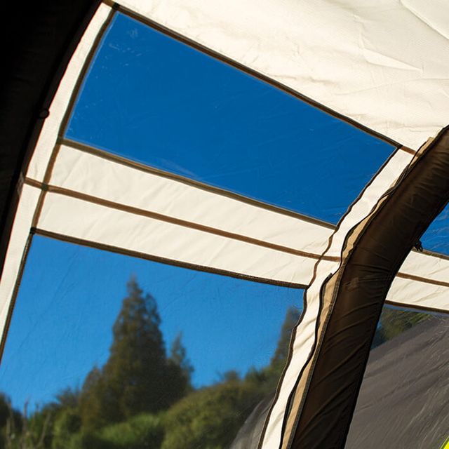 Zempire Pro TXL V2 Air Tent &minus; Tinted PVC skylights for weather protection and privacy