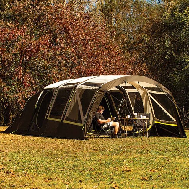 Zempire Pro TXL V2 Air Tent &minus; Large covered space at the front of the tent for increased shelter and shade