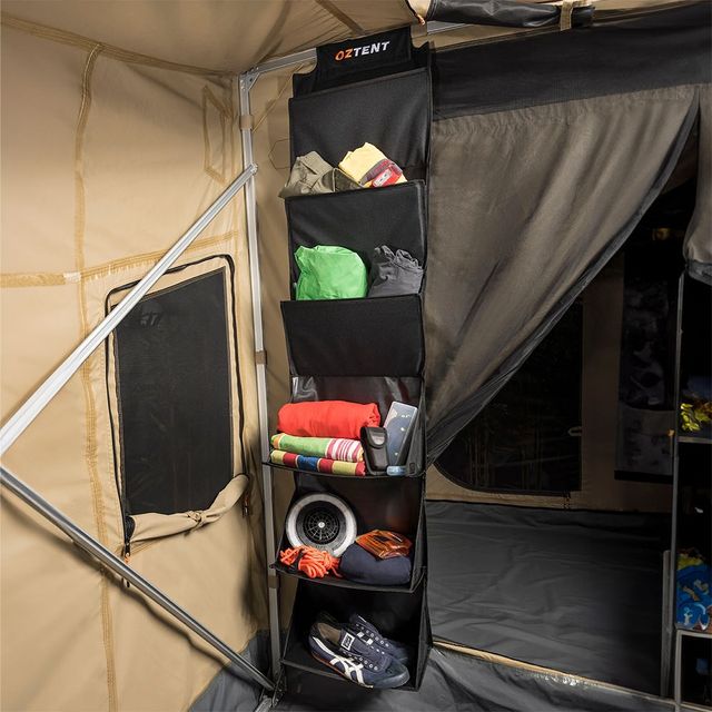 Oztent Hanging Storage Shelves &minus; Capable of storing a large range of gear up to 5kg