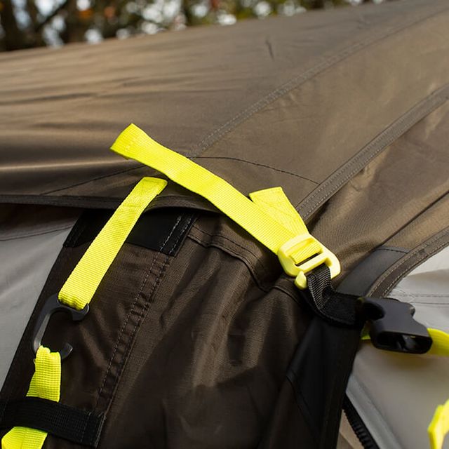 Zempire Pro V2 Roof Cover &minus; Simple hook and adjustable strap design make it easy to attach and remove