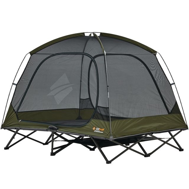 OZtrail Easy Fold 2P Stretcher Tent &minus; No assembly required with the easy fold stretcher frame