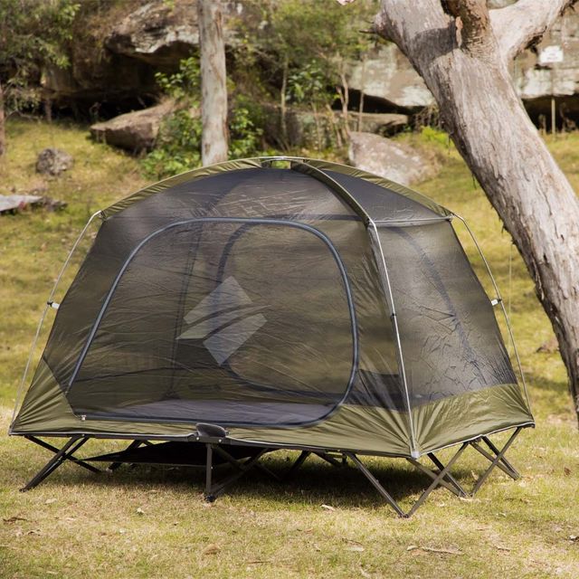 OZtrail Easy Fold 2P Stretcher Tent &minus; Sleep with mesh inner only on hot nights