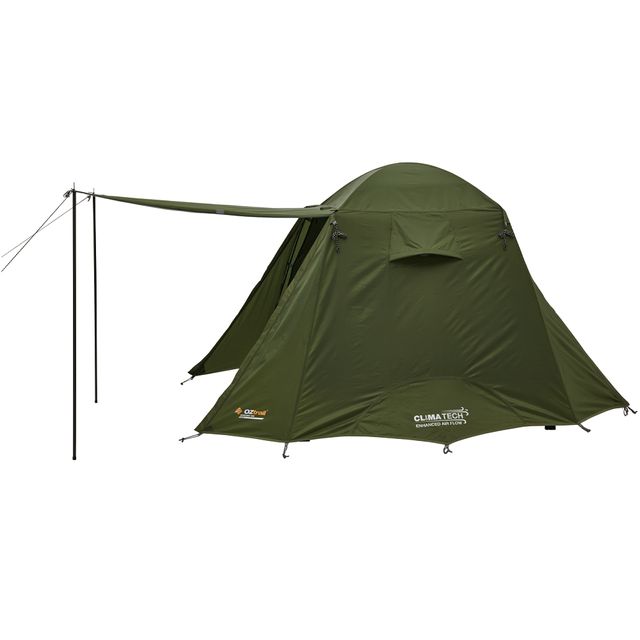 OZtrail Easy Fold 2P Stretcher Tent &minus; Poles included for an awning set up