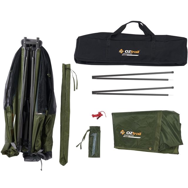 OZtrail Easy Fold 1P Stretcher Tent &minus; Compact pack&minus;down size for easy fitting into vehicles