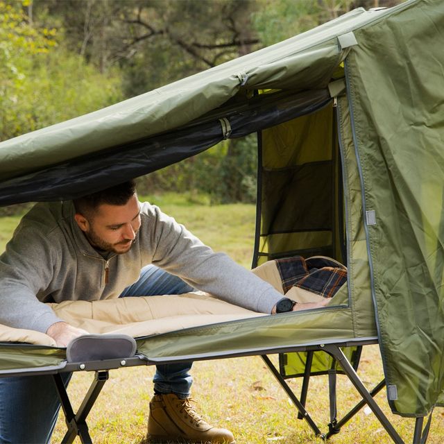 OZtrail Easy Fold 1P Stretcher Tent &minus; Sleep off the ground in comfort