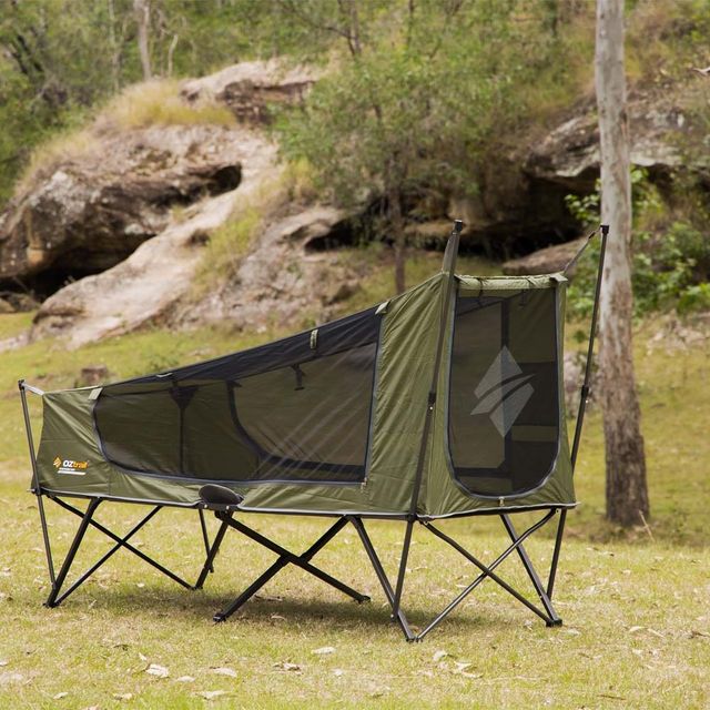 OZtrail Easy Fold 1P Stretcher Tent &minus; Sleep under the stars without the flysheet