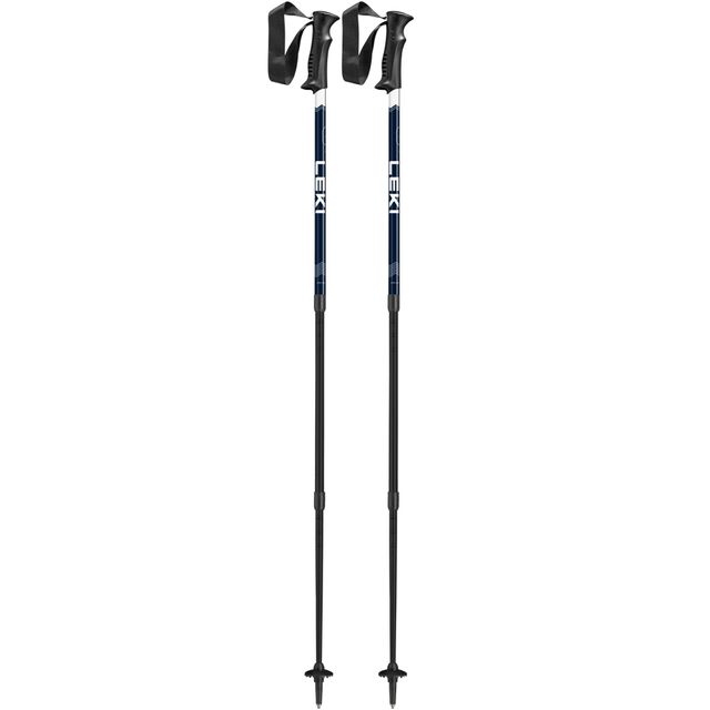 Leki Eagle Hiking Poles Midnight Blue Dark Metallic White &minus; Hiking poles with Super Lock System that allows custom length to suit varied conditions