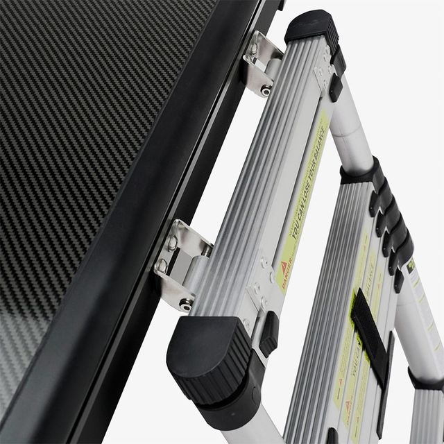 Inspired Overland Carbon Fibre Lightweight Rooftop Tent &minus; Adjustable aluminium telescopic ladder