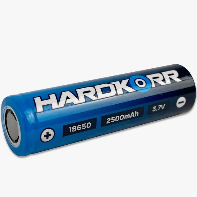 Hard Korr Lithium−Ion 18650 2500mAh Rechargeable Battery