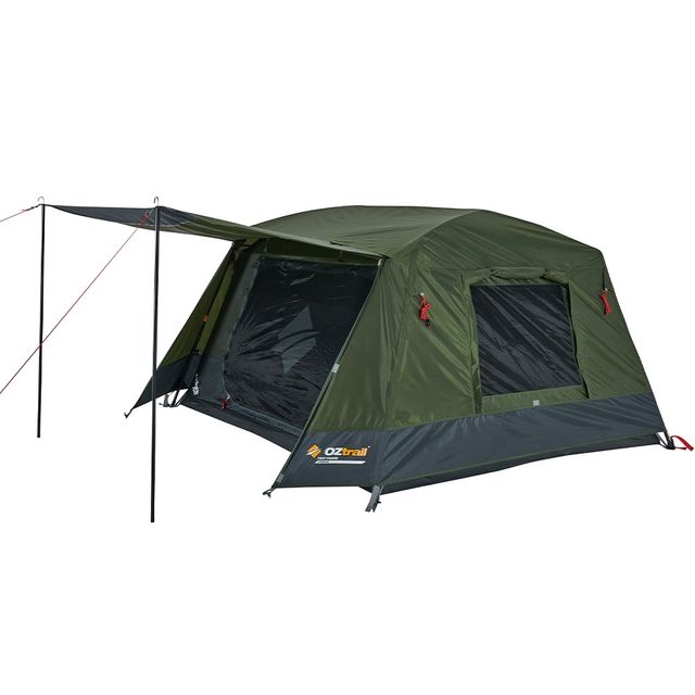 OZtrail Fast Frame 3P Tent &minus; Dual vestibules provide extra storage areas out of the weather