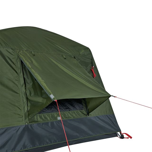 OZtrail Fast Frame 3P Tent &minus; Large gusseted windows provide excellent airflow, reduce condensation and can be pegged out in bad weather while still providing ventilation