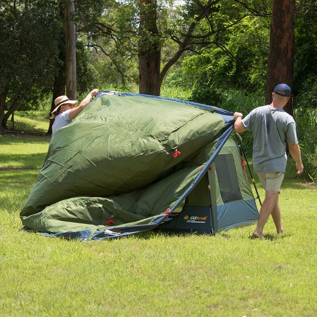 OZtrail Fast Frame 3P Tent &minus; 150D flysheet with 1500mm waterhead rating