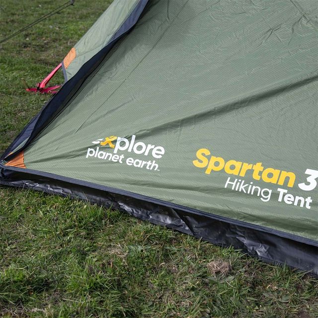 Explore Planet Earth Spartan 3 Hiking Tent &minus; Full coverage 75D polyester fly