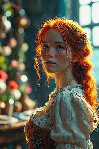 Redhead portait'