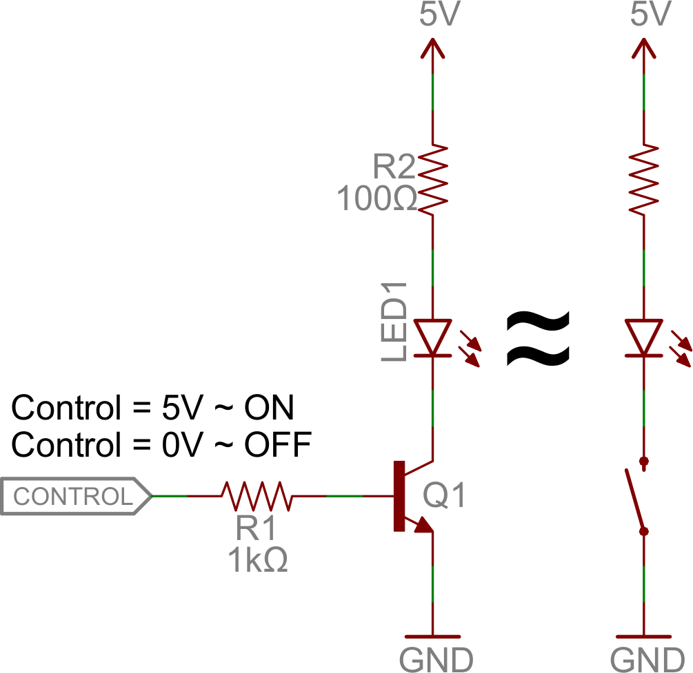 Transistor As A Switch Circuit Diagram