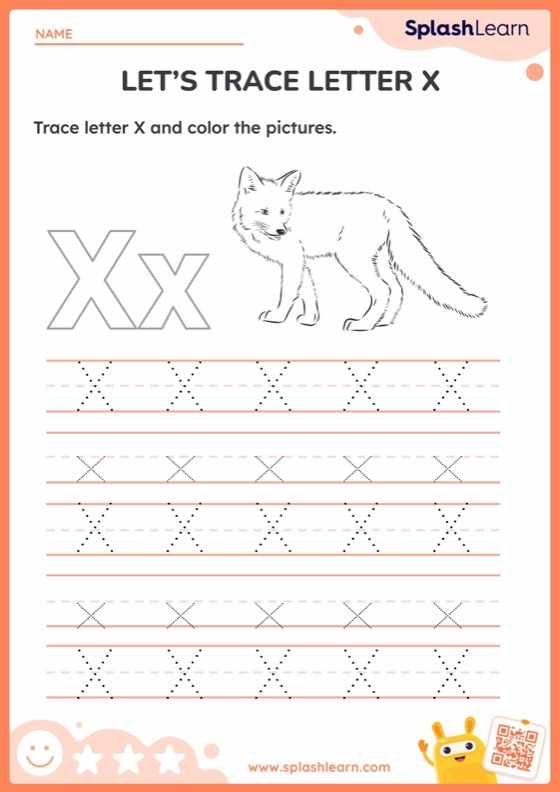 Animal Tracing Letter X - Worksheet