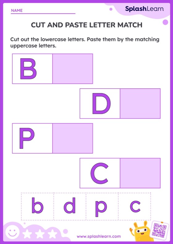 Cut and Paste Letter Match - Worksheet