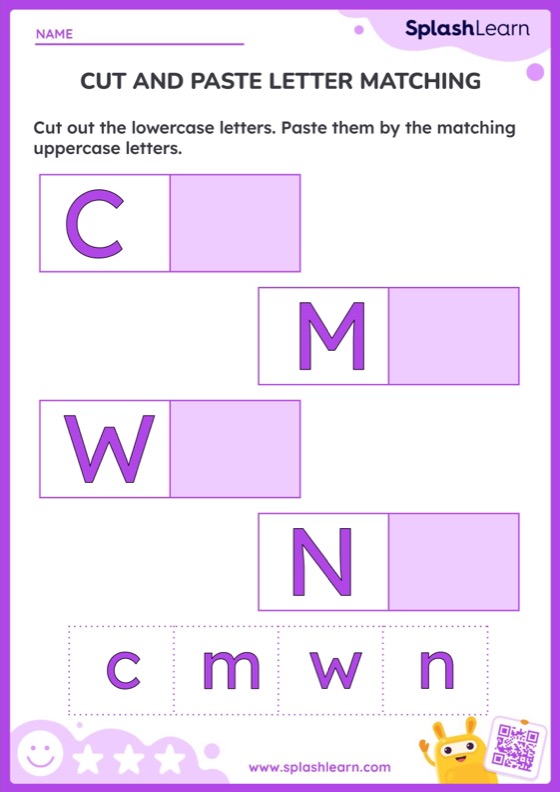 Cut and Paste Letter Matching - Worksheet