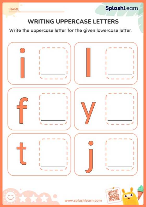 Writing Uppercase Letters - Worksheet