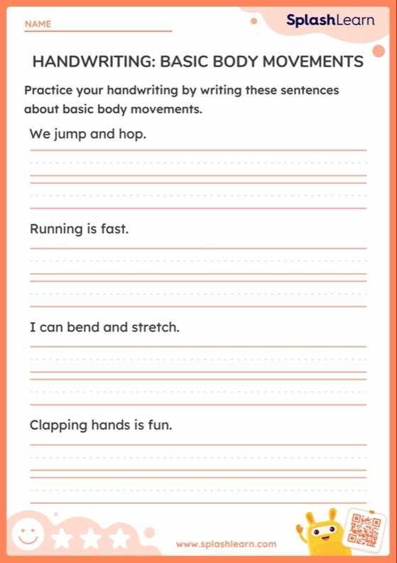 Handwriting: Basic Body Movements - Worksheet