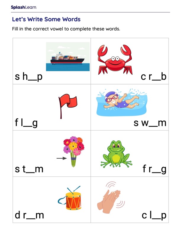 Let's Write Some CCVC Words Worksheet