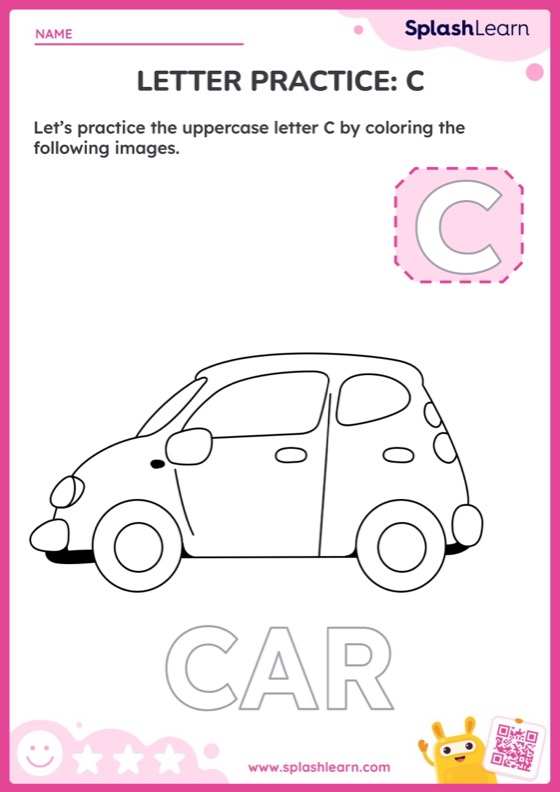 Letter Practice: C - Worksheet