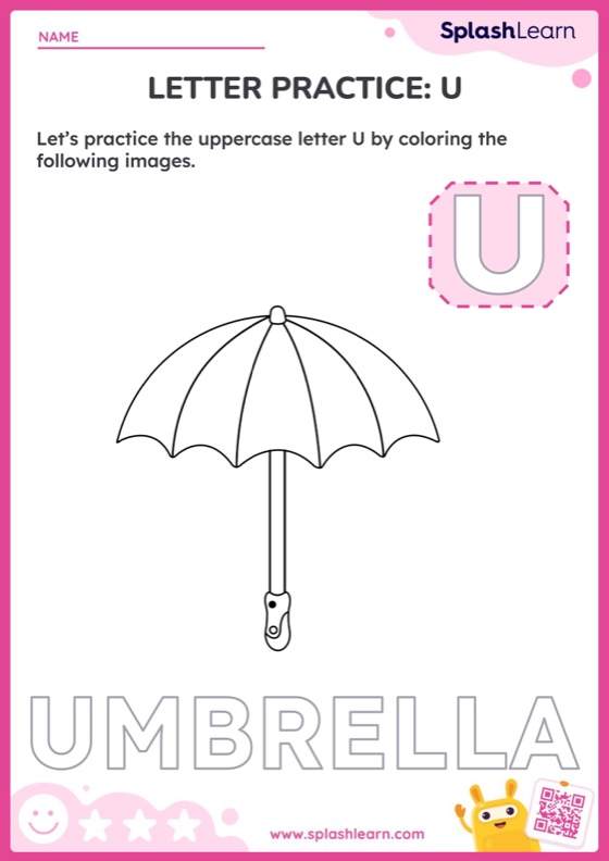 Letter Practice: U - Worksheet