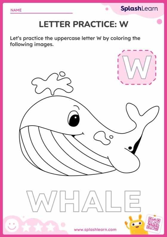 Letter Practice: W - Worksheet