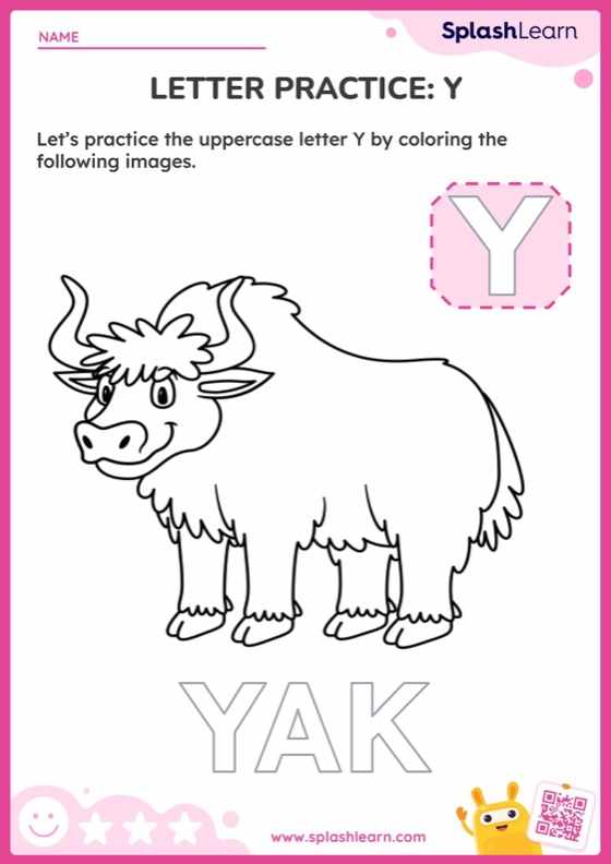 Letter Practice: Y - Worksheet