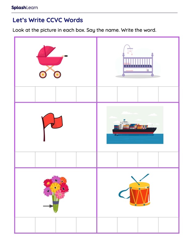 Write The CCVC Word Worksheet