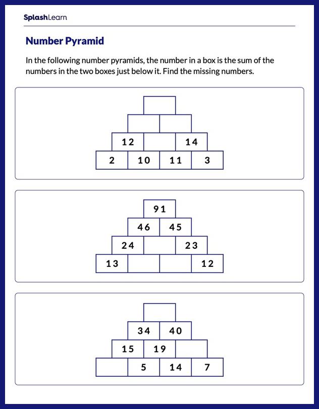 Blank Pyramid Of Numbers