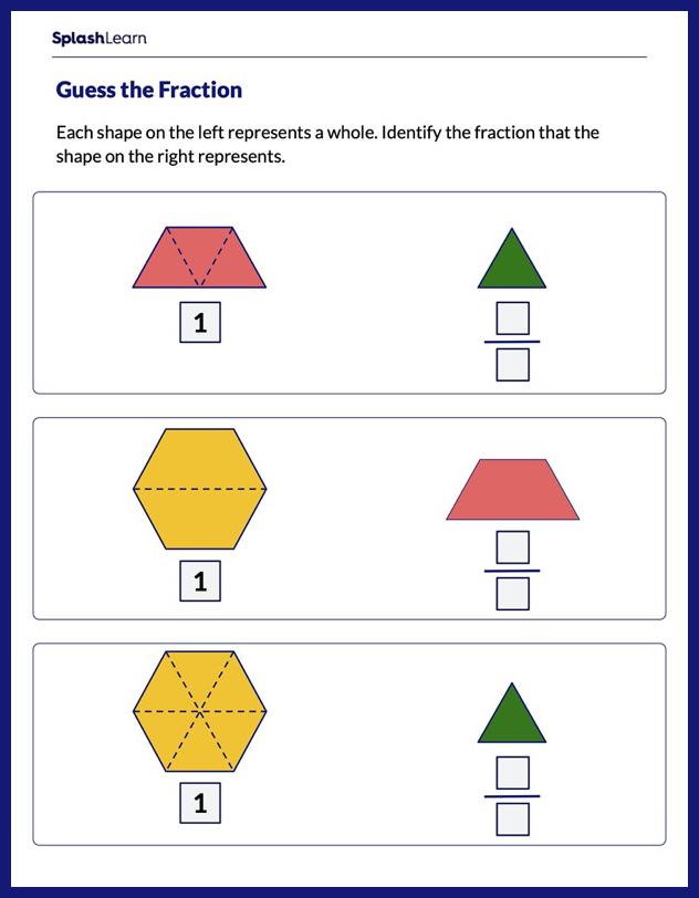 Identify the Fraction of the Shape Worksheet