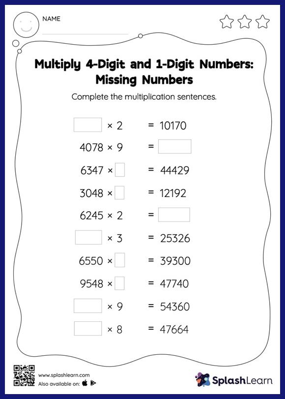 Free Printable Multi-Digit Multiplication Worksheets for 5th Graders