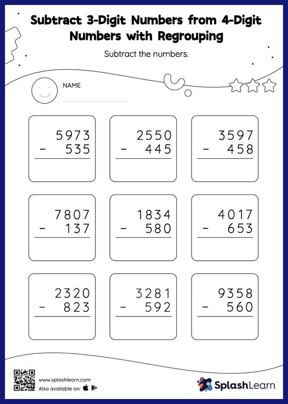 Subtracting Three Digit Numbers With Regrouping