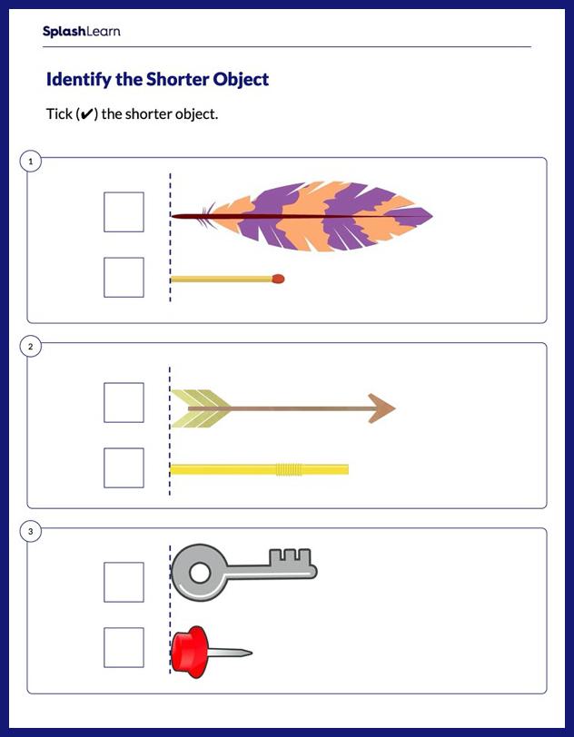 Which One is Shorter Worksheet