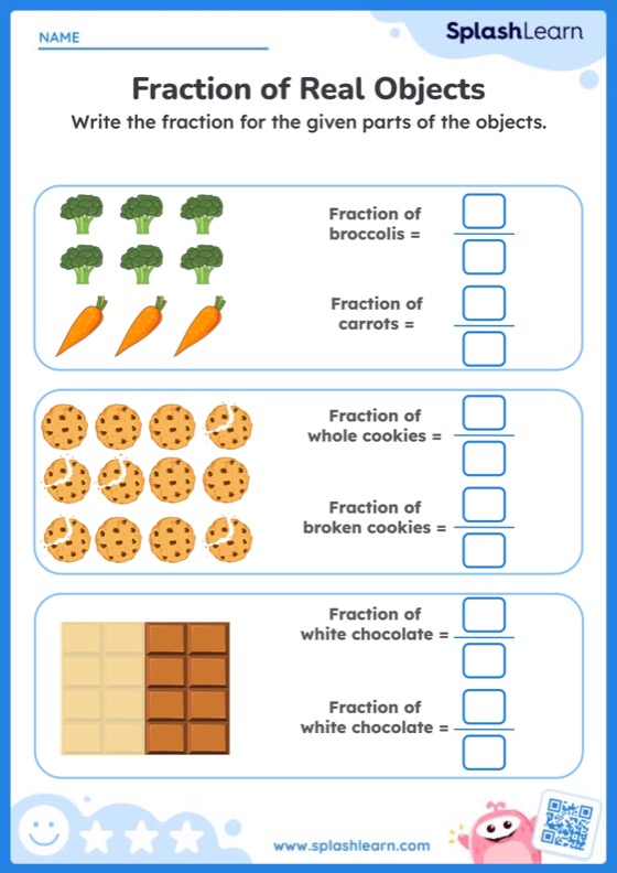 Fraction of Real Objects - Worksheet