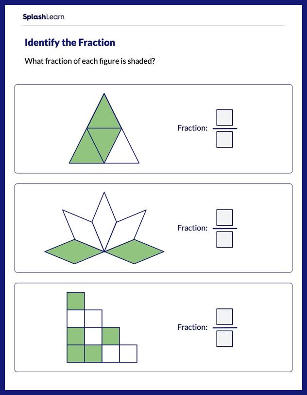 Identifying Fraction Worksheet