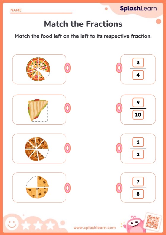 Match the Fractions - Worksheet