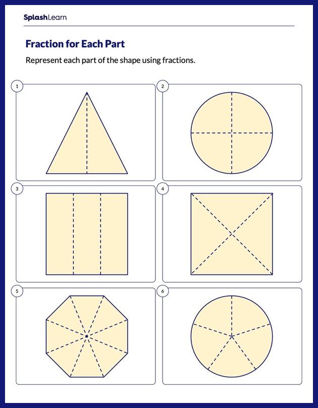 Represent Using Fractions Worksheet