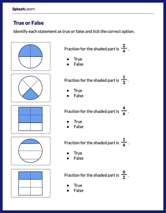 Select True or False Worksheet