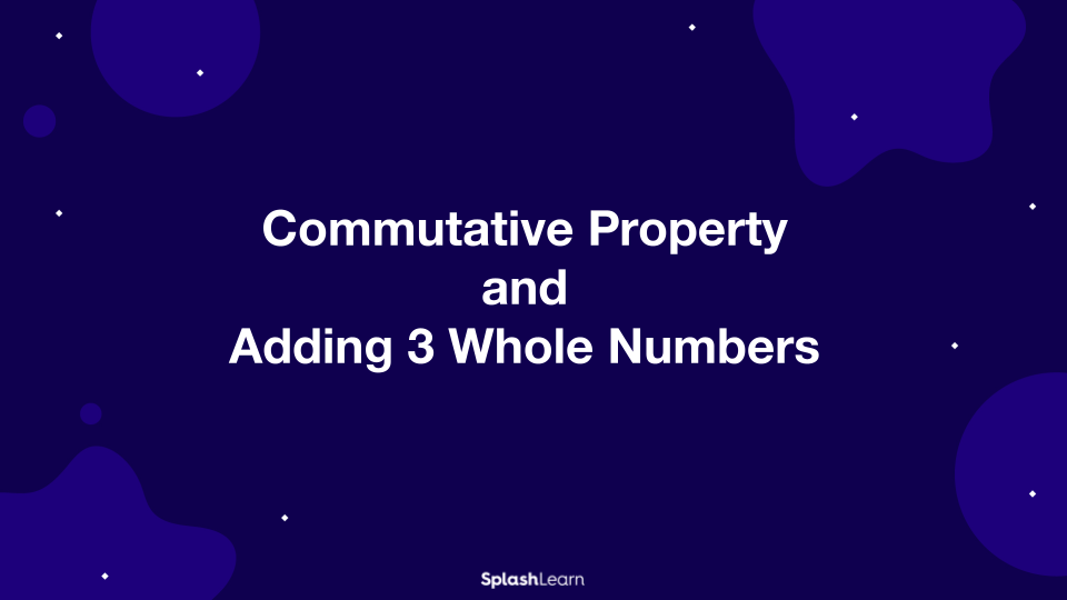 Commutative Property and Adding 3 Whole Numbers